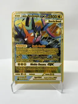 Ashs GreninjaGX PS2800 Gold Metal Pokemon Card-Collectible Gift Display - Image 1