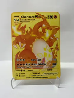 CharizardVMAX HP330 Gold Metal Pokemon Card-Collectible Gift Display - Image 1