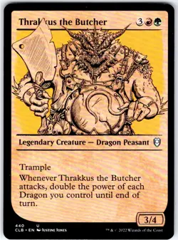 THRAKKUS THE BUTCHER (SHOWCASE) - 440 - BATTLE FOR BALDUR'S GATE - MTG - LP - Image 1