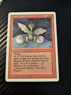 Wizards of the Coast MTG Dragon Whelp Revised Edition 2/3 English Red x4 - Image 1