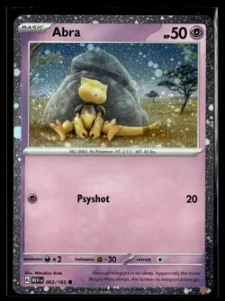 Pokemon TCG Abra [Cosmos Holo] #63 Pokemon Scarlet & Violet 151 - Image 1