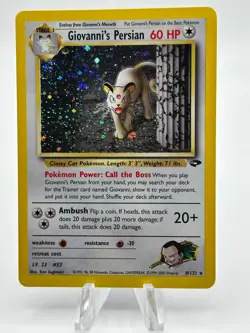 Giovanni's Persian Holo 8/132 Gym Challenge Pokemon TCG - Image 1