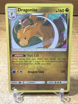 Dragonite 119/181 Pokemon Holo Rare SM - Team Up Card HP - Image 1