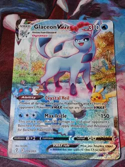 Glaceon VMAX Evolving Skies 209/203 Near Mint Pokemon Card Full Art Secret Rare - Image 1