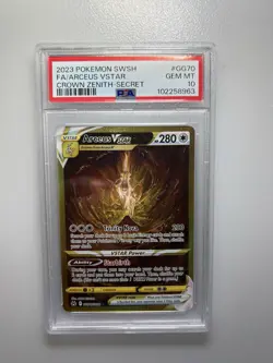 2023 Pokemon SWSH FA/ARCEUS Vstar Crown Zenith GG70 PSA 10 - Image 1