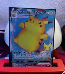 Surfing Pikachu VMAX 009/025 Celebrations Holo Ultra Rare VMAX 310 HP English - Image 1
