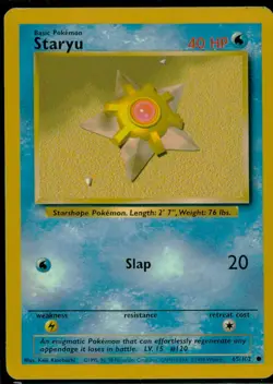 Pokemon TCG Base Set Unlimited Staryu LP - Image 1