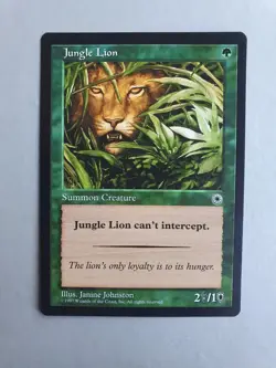 Jungle Lion , MTG Portal (1997) Common Green - Image 1