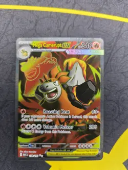 Mega Camerupt ex 156/132 Ultra Rare, Mega Evolution, Full Art Holo, Pokemon TCG - Image 1