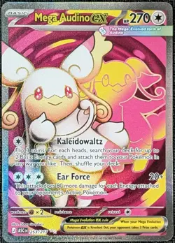 Pokemon Mega Audino ex 253/217 Ultra Rare Full Art Ascended Heroes Pokemon NM - Image 1