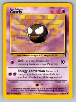 Pokemon TCG Gastly 76/110 Legendary Collection Regular NM - Image 1