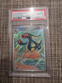2025 POKEMON BLK EN-BLACK BOLT ILLUSTRATION RARE #115 EELEKTROSS PSA 10 - Image 1