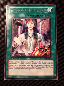 Yu-Gi-Oh! Askese der Sechs Samurai, Rare, 1. Auflage, Deutsch, Rare, NM/Back EX - Image 1