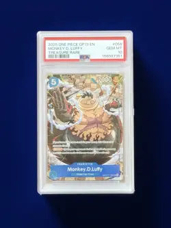 One Piece Monkey D. Luffy OP11-058 Treasure Rare Foil PSA 10 - Image 1