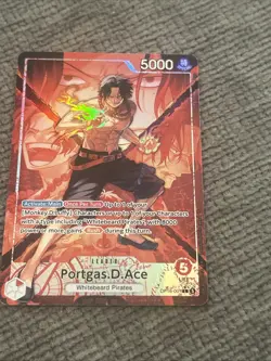 Portgas.D.Ace OP16-001 Alt Art Leader One Piece The Time of Battle NM - Image 1
