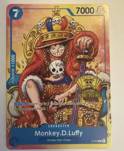 Monkey.D.Luffy P-043 2nd Anniversary Stamped Promo One Piece TCG - English Card - Image 1