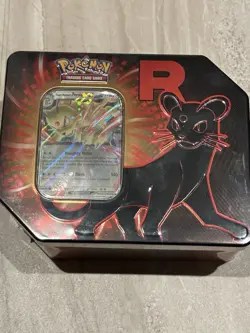 Pokemon TCG Scarlet And Violet Destined Rivals Team Rocket Persian Tin - Image 1