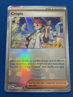 Crispin 105/131 Poke Ball Reverse Holo Pokemon SV Prismatic Evolutions NM - 1 - Image 1