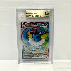 Vaporeon VMAX 30/203 - Evolving Skies - Graded Pokemon Card - BGS 9.5 (PSA 10) - Image 1