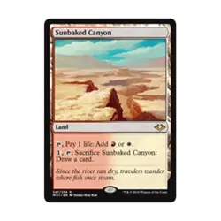 WOTC MtG Modern Horizons Sunbaked Canyon (R) NM - Image 1