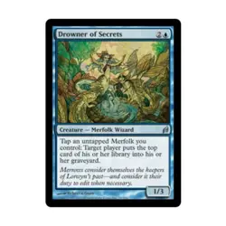 WOTC MtG Lorwyn Drowner of Secrets (U) (Foil) EX - Image 1
