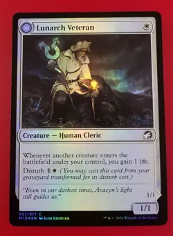 1x Lunarch Veteran | FOIL | Innistrad Midnight Hunt | MTG Magic Cards - Image 1