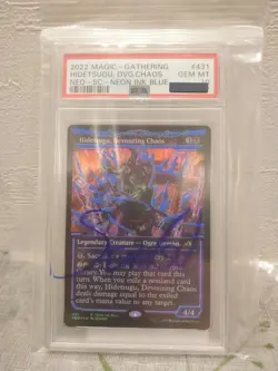 [PSA10] mc32 Psa10 Mtg Devouring Chaos Monument Announcement Foil Neon Ink Blue - Image 1