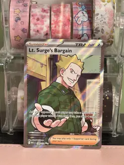 Lt. Surge's Bargain 170/132 Ultra Rare Full Art Pokemon Mega Evolution MINT - Image 1