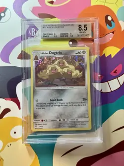 TCG Pokemon English Alolan Dugtrio 011/012 McDonald's 2019 Holo BGS 8.5 - Image 1