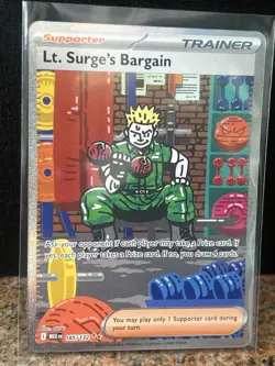 Lt. Surge's Bargain 185/132 Special Illustration Rare Pokemon Mega Evolution NM - Image 1