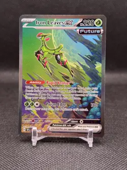 Iron Leaves EX 203/162 Pokemon TCG SV Temporal Forces Special Illustration Rare - Image 1