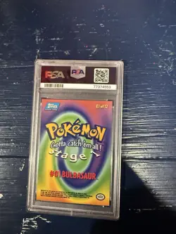 Graded PSA 9 BULBASAUR #1 #E1 1999 Topps Pokemon Movie Edition MINT - Image 2