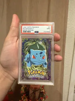 Graded PSA 9 BULBASAUR #1 #E1 1999 Topps Pokemon Movie Edition MINT - Image 3