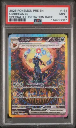 2025 POKEMON PRE EN-PRISMATIC EVOLUTIONS #161 UMBREON EX PSA 9 - Image 1