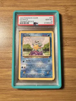 PSA 10 - POP 97 - Pokemon SQUIRTLE 63/102 Base Set MISTY'S TRAINER DECK B - Image 1