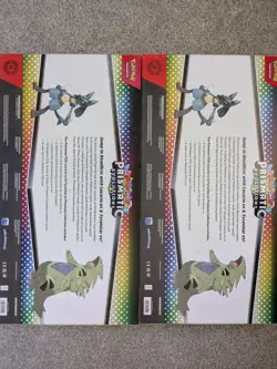 Pokemon Prismatic Evolutions Lucario Ex Tyranitar Ex Premium Collection Lot of 2 - Image 2