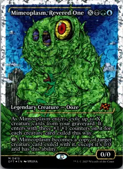 MTG SkeenAB Mimeoplasm Revered One SHOWCASE FRACTURE FOIL from DFT. NM. - Image 1