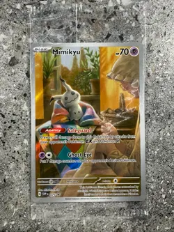 Pokemon TCG Cards Mimikyu SVP075 Illustration Rare Black Star Promo Holo SEALED - Image 1