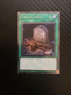 Yugioh Foolish Burial - RA02-EN049 - Quarter Century Secret Rare - 1st Ed NM - Image 1