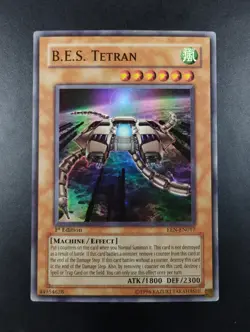 YUGIOH 2005 | B.E.S. TETRAN | EEN-EN017 | 1ST EDT | EXCELLENT | SUPER RARE - Image 1