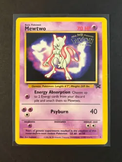 Pokemon Mewtwo 3 WB First Movie Black Star Promo HP/DMG - Image 1