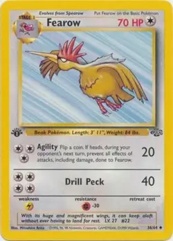Pokemon - Jungle Set - Fearow 36/64 - 1st Edition Condition (LP) - Image 1