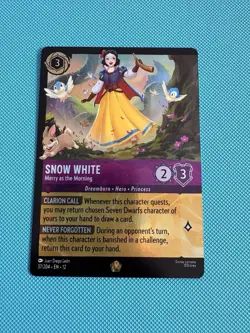 Disney Lorcana Snow White Merry As The Morning 37/204 Foil EN12 Wilds Unknown MT - Image 1