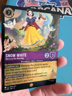 Disney Lorcana Snow White Merry As The Morning 37/204 Foil EN12 Wilds Unknown MT - Image 3