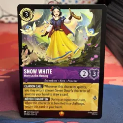 Snow White Merry as the Morning 37/204 Legendary Lorcana Wilds Unknown NON FOIL - Image 1