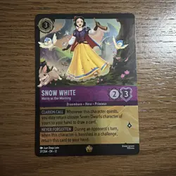 SNOW WHITE - Merry as the Morning COLD FOIL LEGENDARY Lorcana Wilds Unknown #37 - Image 1