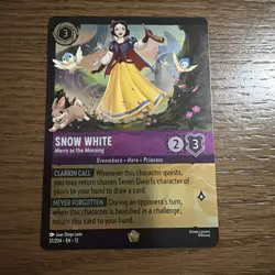 SNOW WHITE - Merry as the Morning COLD FOIL LEGENDARY Lorcana Wilds Unknown #37 - Image 2