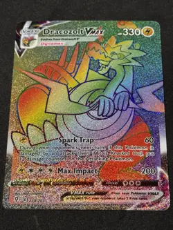 Dracozolt VMAX 210/203 SWSH07: Evolving Skies Pokemon Card NM Rainbow - Image 2