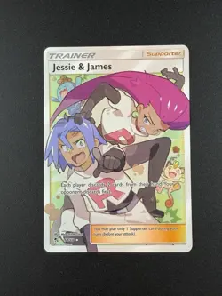 Jessie & James Full Art 68/68 Hidden Fates Trainer Holo Pokemon Card NM - Image 1