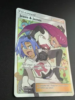 Jessie & James Full Art 68/68 Hidden Fates Trainer Holo Pokemon Card NM - Image 2
